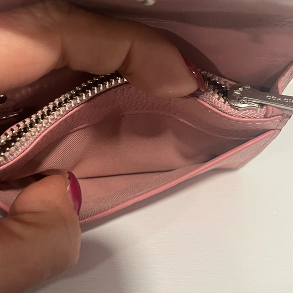 Coach Pink Leather Envelope Card Case | Elegant & Compact - Picture 10 of 13